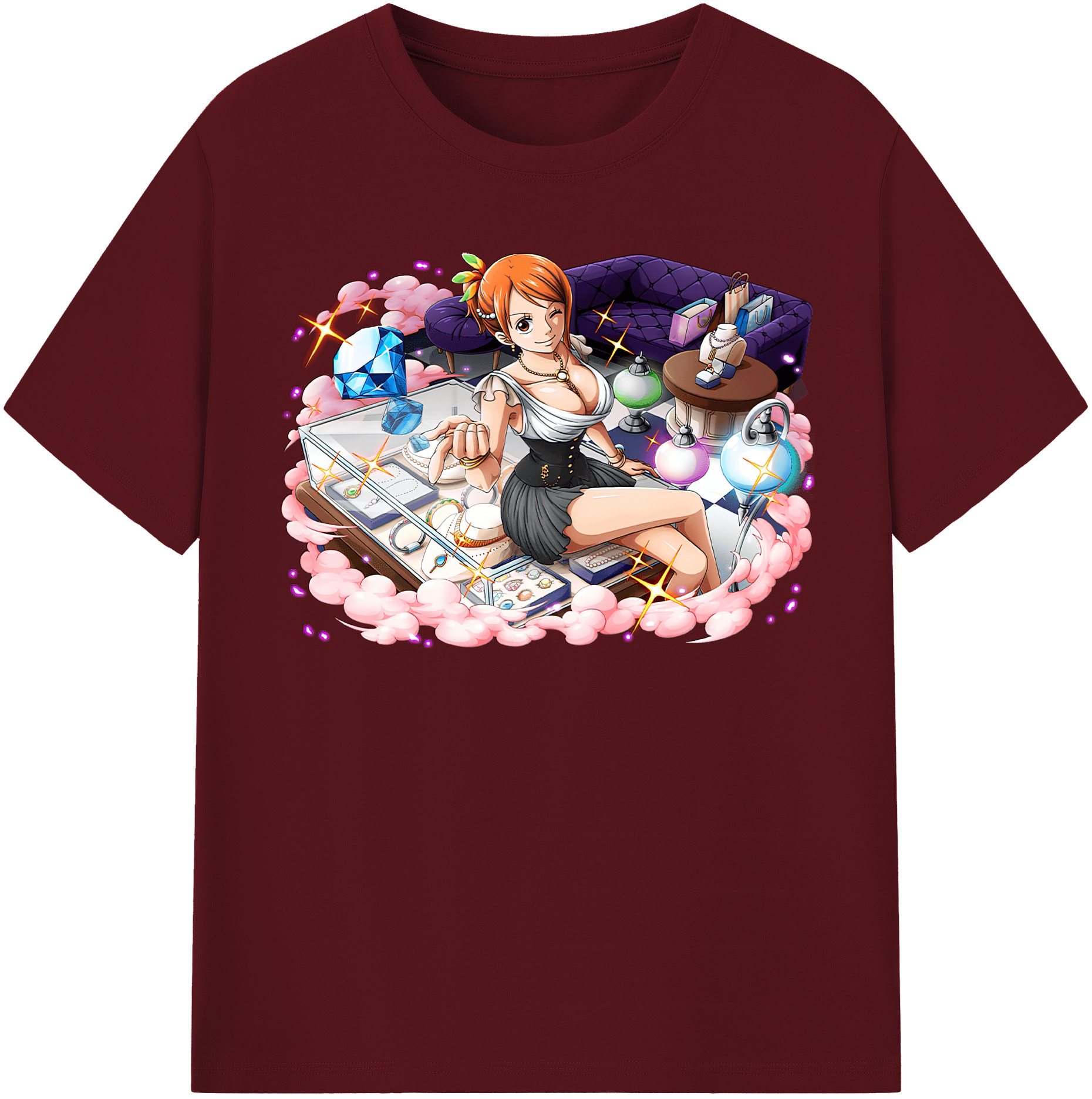 ワンピース ナミ ONE PIECE Nami 綿100％半袖Tシャツ（フロントプリント）
